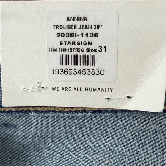 🔥🔥🔥 CITIZENS OF HUMANITY Blue Annina High Rise Wide Leg Trouser Jeans, size 31 - Picture 13 of 16